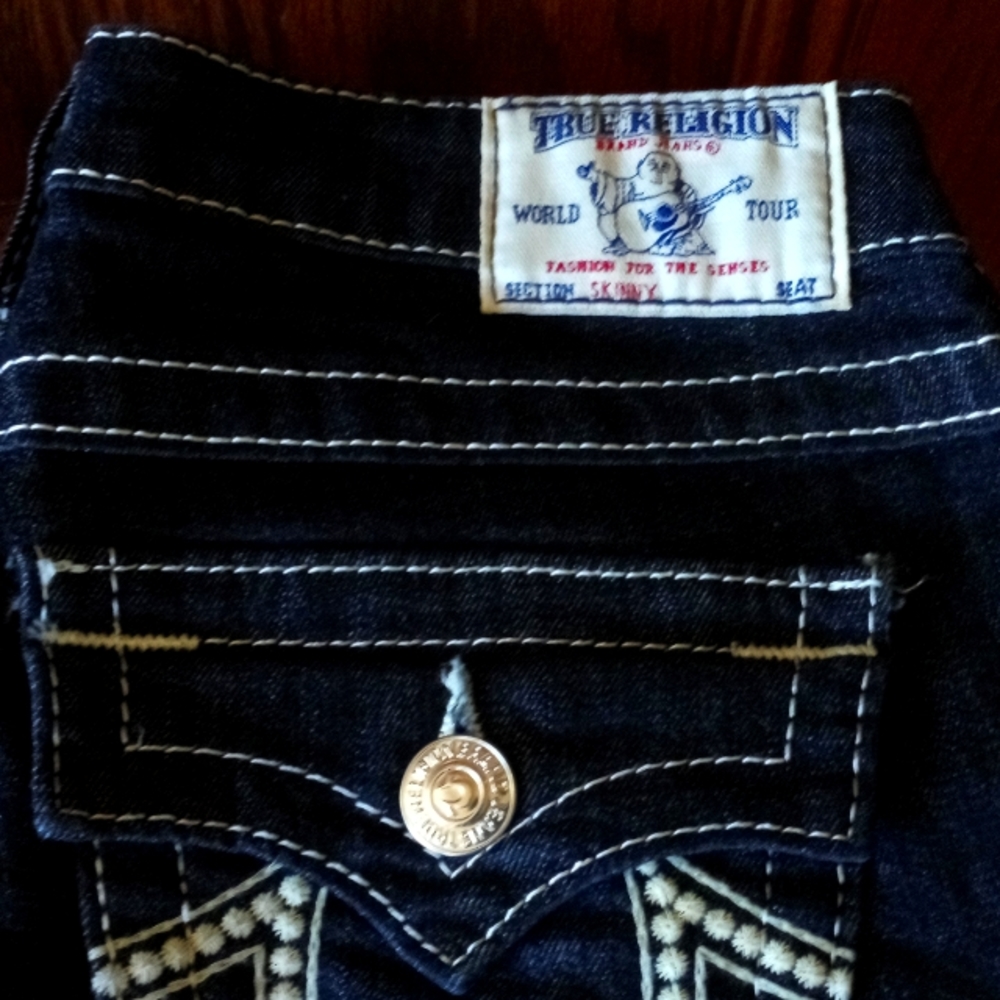 True Religion dark wash skinny jeans